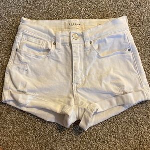 pacsun white jean shorts
